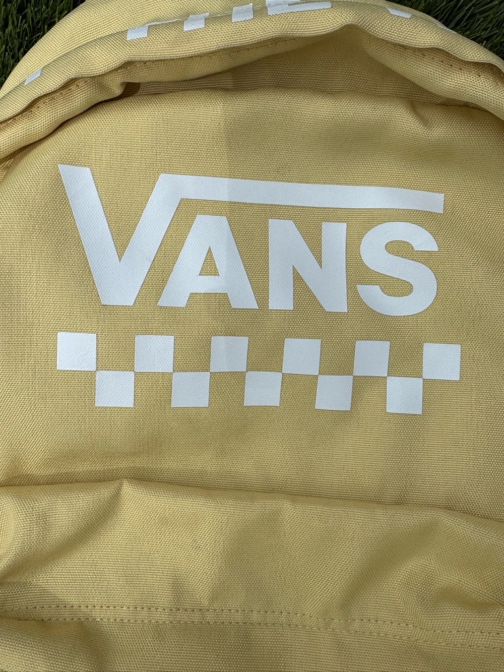 Vans Off The Wall Yellow/white Skateboard Backpack Travel Gym School - Picture 3 of 9